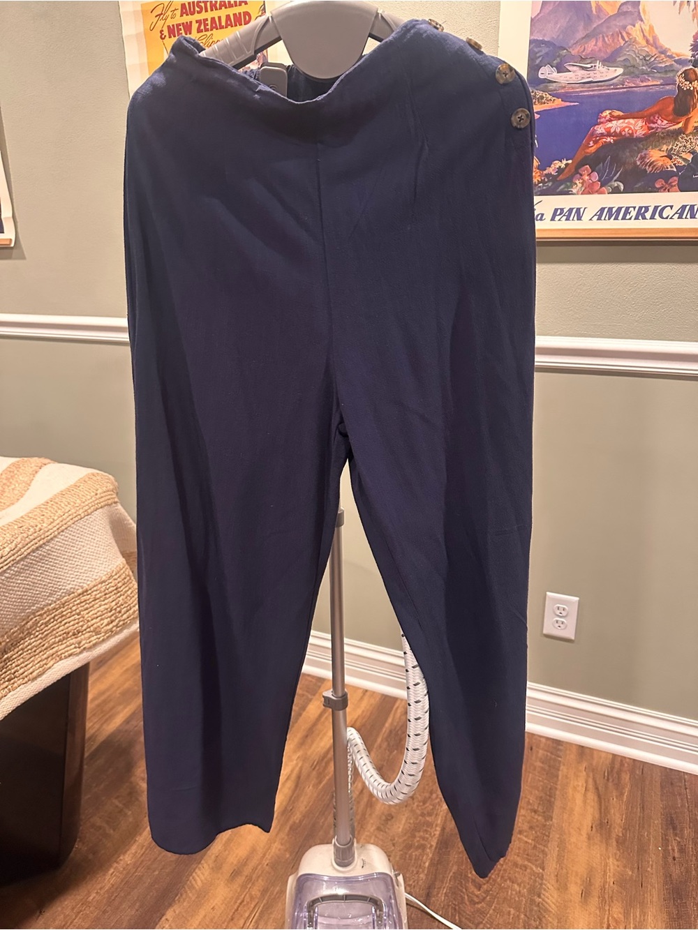Navy Flowy Pants- Size XS